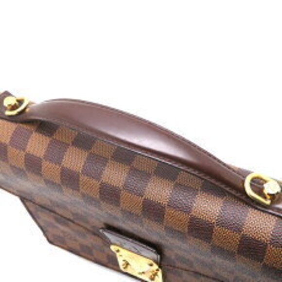 Louis Vuitton Monceau Handbag Damier Ebene Brown strap key - Picture 5 of 9